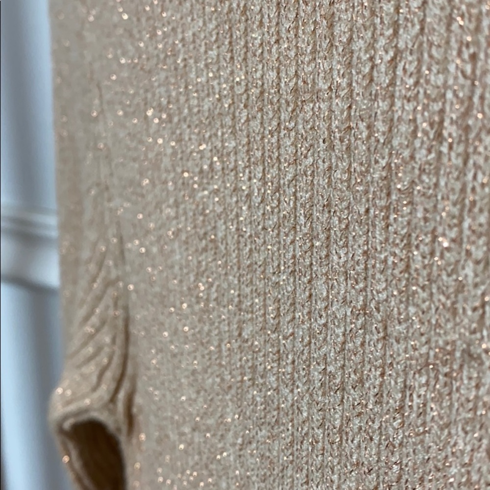 Gold Turtleneck Sweater Dress Long Sleeve - Picture 4 of 7
